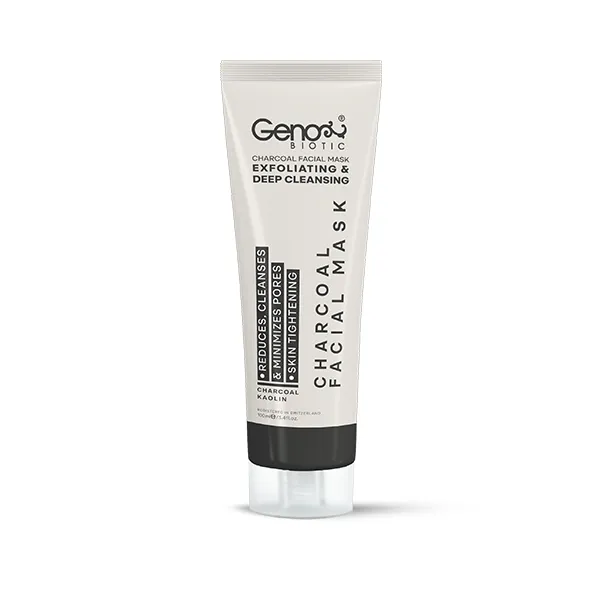 geno-charcoal-mask1 ماسک زغال صورت و گردن ژنوبایوتیک